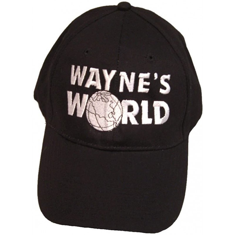 Baseball Caps Wayne's World Hat Wayne Campbell Baseball Cap Costume Movie Mike Myers 2 SNL Black - CB185HDMZS4 $12.79