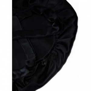 Skullies & Beanies Natural Sleep Bonnet Beauty - Black - CP17YL3IATW $15.23