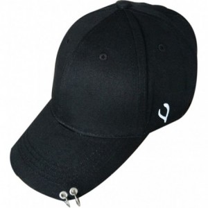 Baseball Caps Women's Iron Ring Pin Retro Baseball Cap Trucker Hat - 2 Ring Black - CS186NZT7DS $23.45