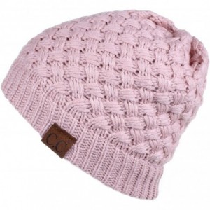 Skullies & Beanies Exclusives Knit Warm Inner Lined Soft Stretch Skully Beanie Hat (HAT-47) - Rose - C7189NUE7N2 $12.97