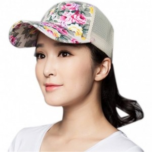 Baseball Caps Women's Adjustable Print Floral Baseball Hat Caps Sun Hat - Violetl - CQ12CWHHZ9J $17.69