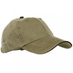 Baseball Caps Low Profile Washed Side Zipper Pocket Cap - Khaki Navy - CU18GYZUTSO $21.86