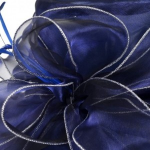 Sun Hats Women Church Derby Hat Wide Brim Wedding Dress Hat Tea Party HAT S019 - Navy - C817YKOODWY $20.15