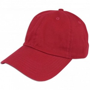 Baseball Caps Cotton Classic Dad Hat Adjustable Plain Cap Polo Style Low Profile Unstructured 1400 - Wine - CE12O48PZY6 $19.78