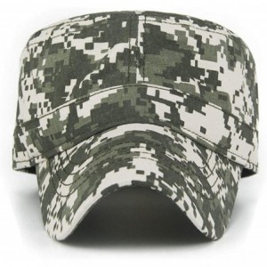 Baseball Caps Men Women Digital Camouflage Camo Cadet Army Cap Velcro Adjustable Canvas Military Hat Flat Top Baseball Cap - ...