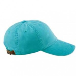 Baseball Caps Monogrammed 6-Panel Low-Profile Washed Pigment-Dyed Cap - Caribbean Blue - C512IJQE91T $18.98