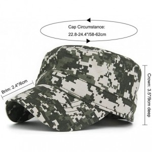 Baseball Caps Men Women Digital Camouflage Camo Cadet Army Cap Velcro Adjustable Canvas Military Hat Flat Top Baseball Cap - ...