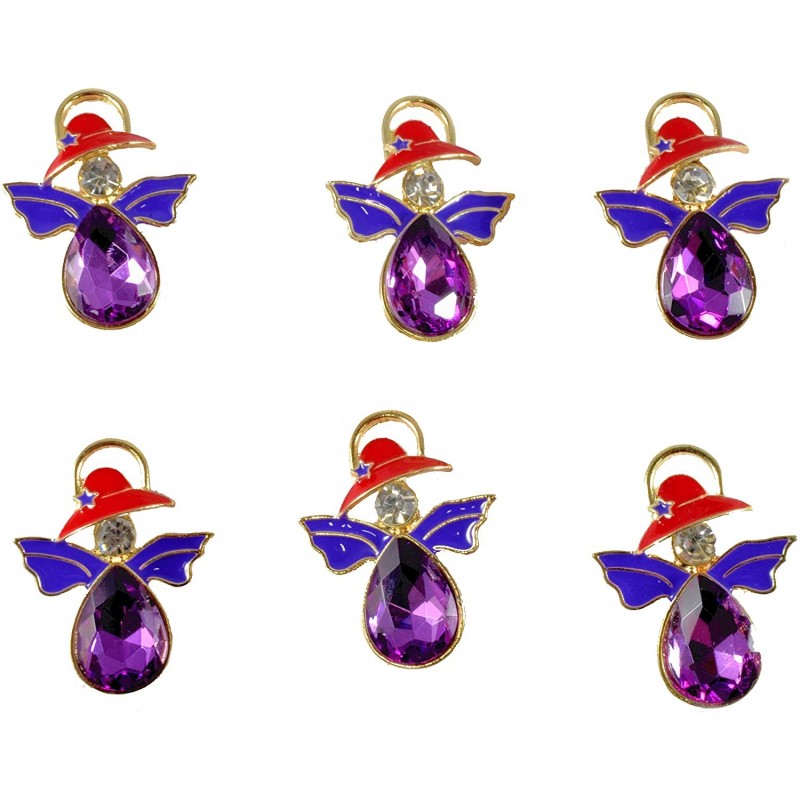 Sun Hats Red Hat Lady Society Angel Pin 6 Pack - CB114G9K7DD $23.02