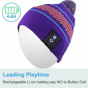 Skullies & Beanies Light Up Beanie Hat Stylish Unisex LED Knit Cap for Indoor and Outdoor - Lb009-purple - CE186L0EOC6 $23.28