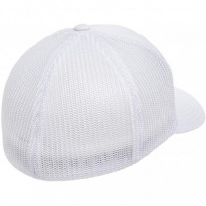 Baseball Caps Flexfit Trucker Hat for Men and Women - Breathable Mesh- Stretch Flex Fit Ballcap w/Hat Liner - White - CW18EW4...