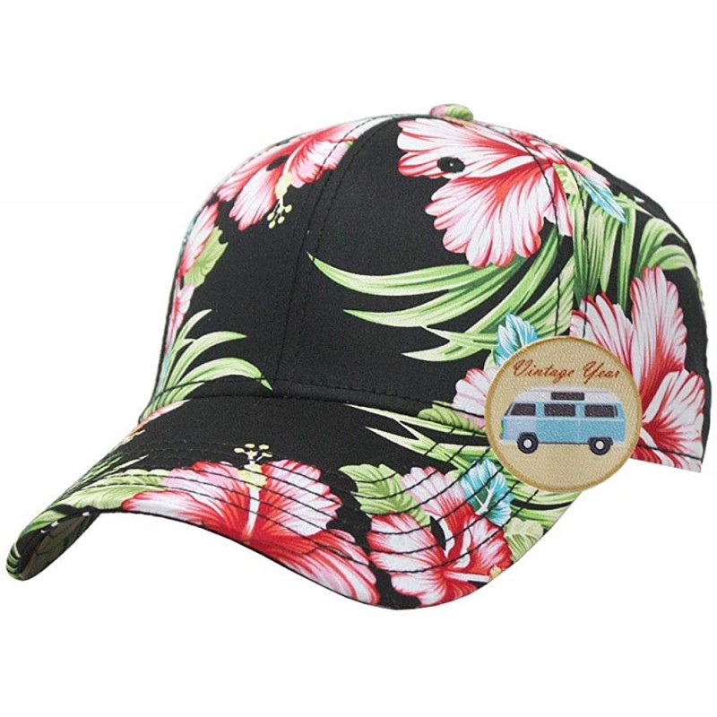 Baseball Caps Premium Floral Hawaiian Cotton Twill Adjustable Snapback Hats Baseball Caps - Hawaiian - CU1258RYPEN $19.12