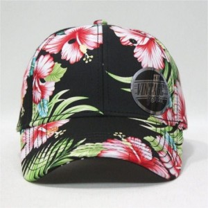 Baseball Caps Premium Floral Hawaiian Cotton Twill Adjustable Snapback Hats Baseball Caps - Hawaiian - CU1258RYPEN $19.12