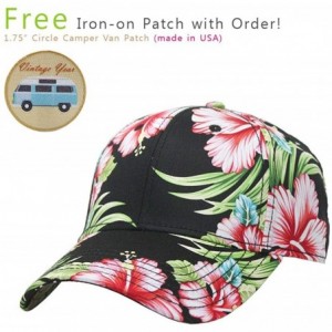 Baseball Caps Premium Floral Hawaiian Cotton Twill Adjustable Snapback Hats Baseball Caps - Hawaiian - CU1258RYPEN $19.12