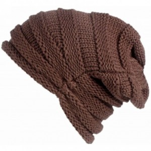 Skullies & Beanies 2018 Winter Women Crochet Hat Wool Knit Beanie Warm Caps - X-khaki - CS18LKZKDCG $12.44