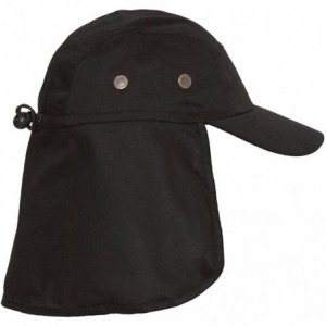 Sun Hats Outdoors Sun Protecting Flap Hat - Black - CS11EMJON91 $26.42