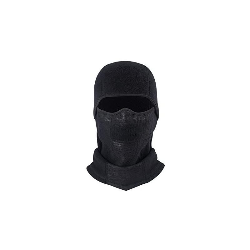 Balaclavas Balaclava Face Mask Windproof Winter Fleece Hood for Skiing Cycling Outdoor - Black(thick) - CF18KHA35DS $13.39