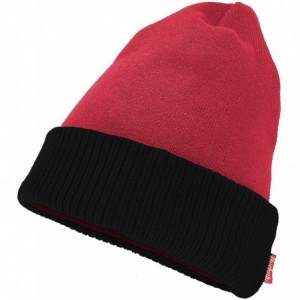 Skullies & Beanies Adult Unisex Cool Cotton Beanie Slouch Skull Cap Long Baggy Winter Hat Warm - Two Colors - Bright Red & Da...