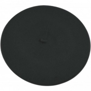 Berets Solid Color French Wool Beret - Charcoal - CX12J4T2DPJ $10.12