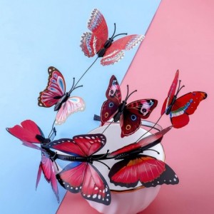 Headbands Butterfly Headband Printed Costume - Red - CK18QOTUDOS $10.71