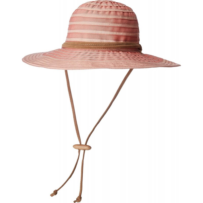 Sun Hats Women's 4-Inch Brim Ribbon Floppy Sun Hat - Rose - C118L0K7NXT $27.85