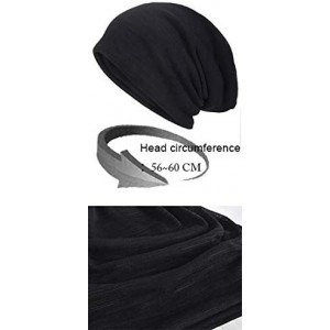 Skullies & Beanies Men Slouch Hollow Beanie Thin Summer Cap Skullcap - Black1 - CI18RSQALCU $16.79