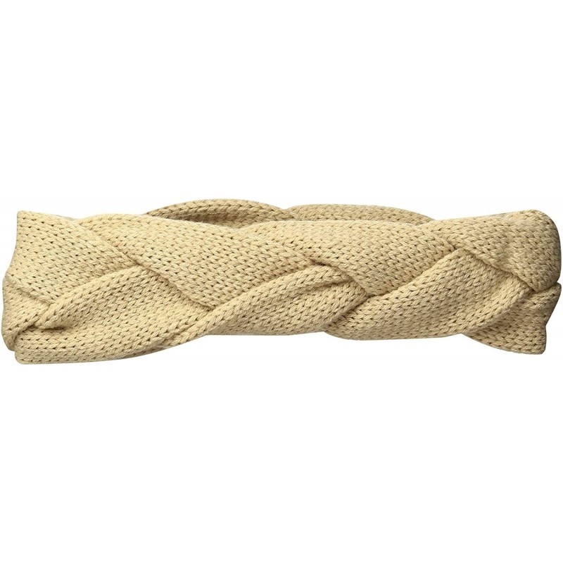 Cold Weather Headbands Women's Knit Braid Headwrap - Latte - C012HPYLGK3 $10.35