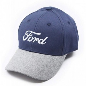 Baseball Caps Ford Vintage Baseball Cap- Adjustable Weathered Chino Twill Hat- One Size- Blue and Gray - CZ18Z7O52MM $33.04