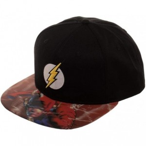 Baseball Caps DC Comics The Flash Lenticular Bill Snapback Hat - CC18CHH0N07 $17.37