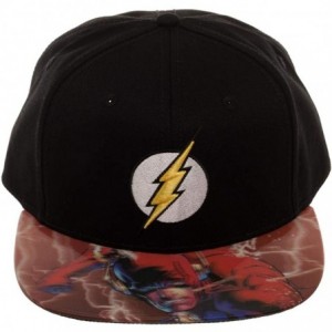 Baseball Caps DC Comics The Flash Lenticular Bill Snapback Hat - CC18CHH0N07 $17.37