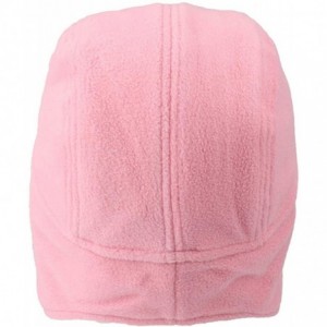 Skullies & Beanies Skull Cap with Ear Flaps- Winter Windproof Soft Warm Fleece Beanie Hats - Pink-b - C9192U3XL5E $8.92