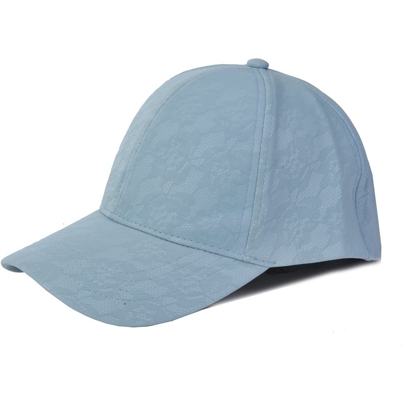 Baseball Caps Floral Lace Baseball Cap - Light Blue - C3186SRNWA9 $12.15