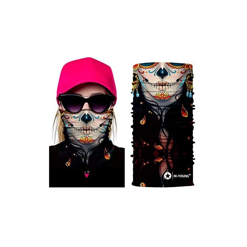 Balaclavas Skull Face Mask Bandanas- Neck Gaiter- Headwear- Magic Scarf- Headband for dust Sun Wind - Ac341 - CU18R5O0GXK $10.44