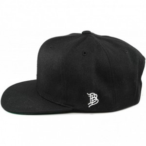 Baseball Caps 'The Old Glory' Leather Patch Classic Snapback Hat - One Size Fits All - Black - CI18ARTX2MD $23.73