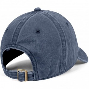 Baseball Caps Men Women Vintage Washed Baseball Cap Twill Adjustable Fashion Music Cowboy Hat - Blue - CA18TO2COUM $11.34