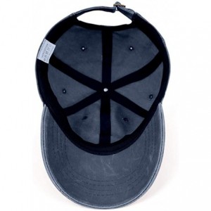 Baseball Caps Men Women Vintage Washed Baseball Cap Twill Adjustable Fashion Music Cowboy Hat - Blue - CA18TO2COUM $11.34