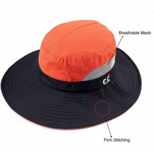Sun Hats Hatsandscarf Exclusives Outdoor Sun Hat UV Protection Foldable Mesh Wide Brim Beach Summer Hat (ST-2177) - Orange - ...