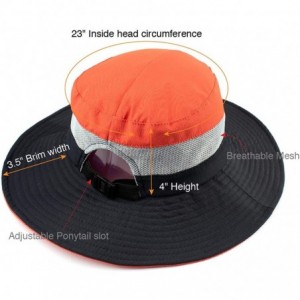 Sun Hats Hatsandscarf Exclusives Outdoor Sun Hat UV Protection Foldable Mesh Wide Brim Beach Summer Hat (ST-2177) - Orange - ...