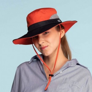 Sun Hats Hatsandscarf Exclusives Outdoor Sun Hat UV Protection Foldable Mesh Wide Brim Beach Summer Hat (ST-2177) - Orange - ...