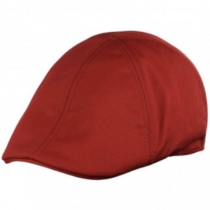 Newsboy Caps Fashionable Solid Color Unisex Cotton Duck Bill Newsboy Ivy Cap - Cherry - C617YU4YQ03 $9.24