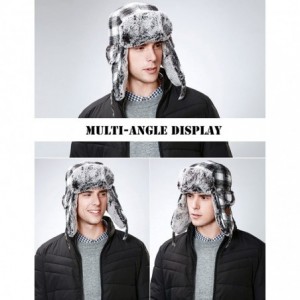 Skullies & Beanies Cotton Trapper Hat Faux Fur Earflaps Hunting Hat Warm Pillow Lining Unisex - 89079_black - CN1873KL8GI $22.17