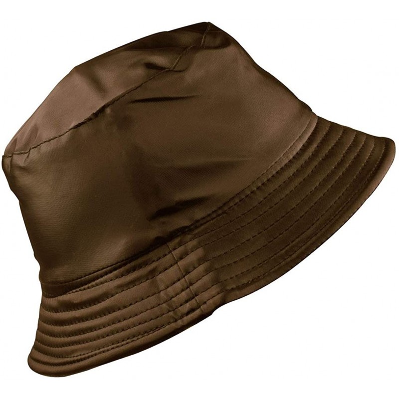 Rain Hats Women's Rain Hats Waterproof Wide Brim Packable - Dark Coffee - C718C9ULI7A $10.64