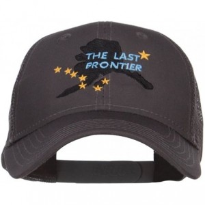 Baseball Caps Alaska Last Frontier State Embroidered Trucker Cap - Charcoal Grey - C512LJZ9LCT $28.26