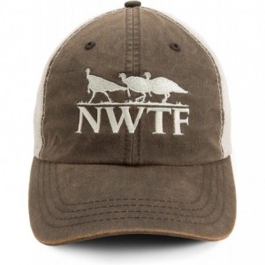 Baseball Caps Men's NWTF Mesh Hat Brown - C818CAWN6YG $18.91