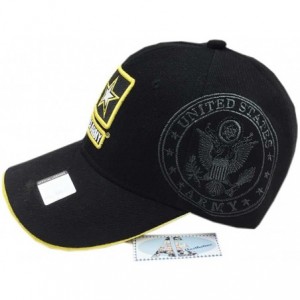 Baseball Caps U.S. Military Army Cap Officially Licensed Sealed - Black Stars - C1189ASE0UQ $12.41