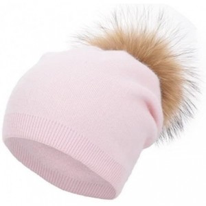 Skullies & Beanies Colors Slouchy Cashmere Raccoon Stocking - Pink - C118800KICT $22.97