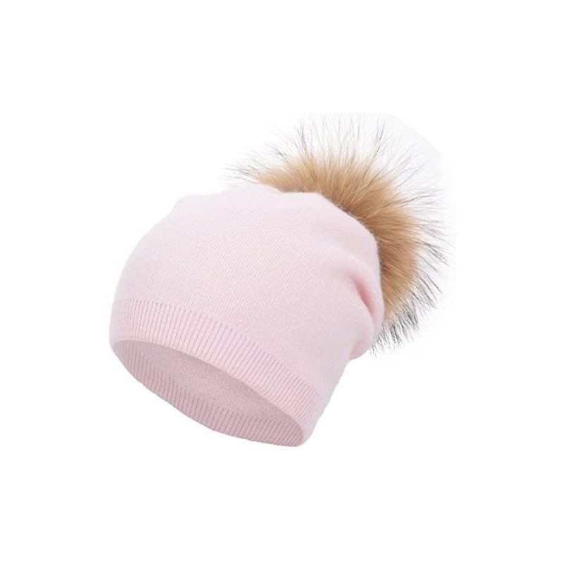 Skullies & Beanies Colors Slouchy Cashmere Raccoon Stocking - Pink - C118800KICT $22.97