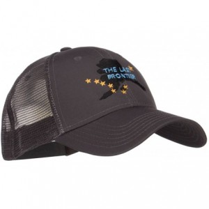 Baseball Caps Alaska Last Frontier State Embroidered Trucker Cap - Charcoal Grey - C512LJZ9LCT $28.26