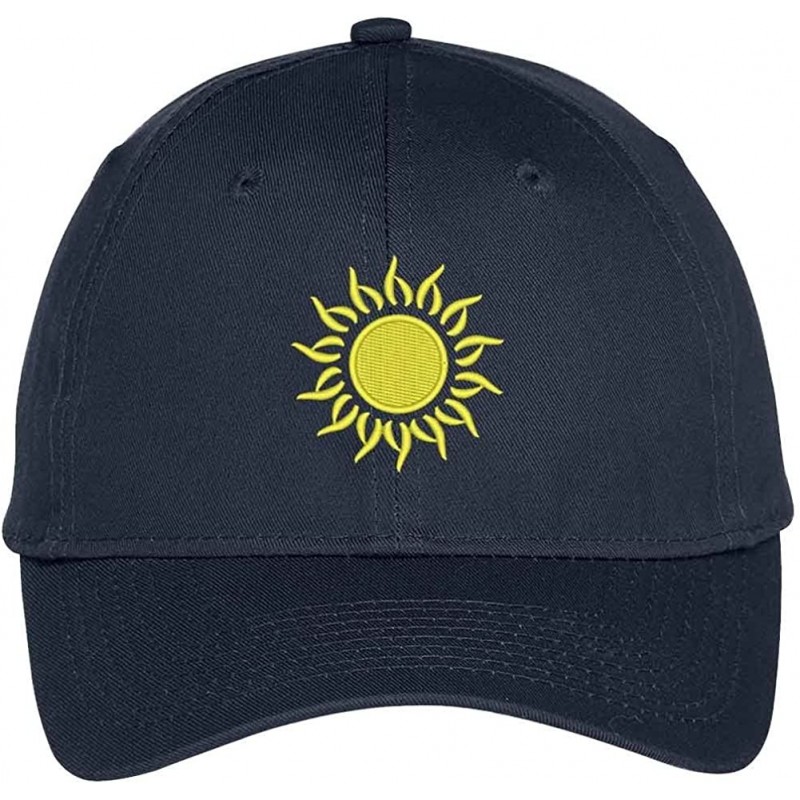 Baseball Caps Sunburst Embroidered High Profile Structured Baseball Cap - Navy - CZ12H0GMH59 $17.79