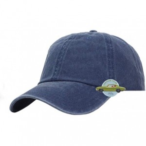 Baseball Caps Vintage Washed Cotton Twill Adjustable Dad Hat Baseball Cap - Navy 70p - CT12NGFGEUE $11.45