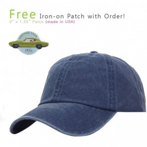 Baseball Caps Vintage Washed Cotton Twill Adjustable Dad Hat Baseball Cap - Navy 70p - CT12NGFGEUE $11.45